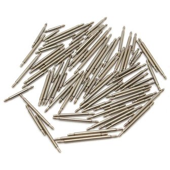 Pushpins (Bandpennen) Horloge van 8mm tot 25mm - 15 stuks per maat - 270 stuks Totaal 