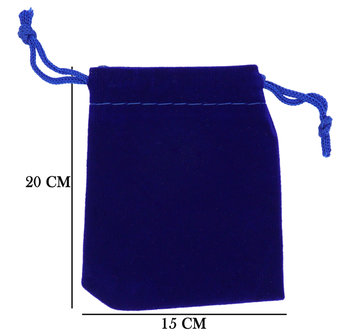 Velvet Organza bags 15x20 cm Pack of 50 Pieces - Blue