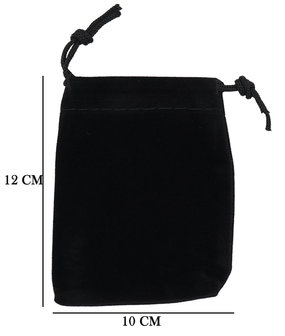 Velvet Organza bags 10x12 cm Pack of 50 Pieces - Black