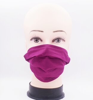 Wasbare mondkapje met neusclip /katoen / Machine Washable Cotton Mask - Paars