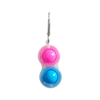 Glow In The Dark Sleutelhanger Roze en Blauw