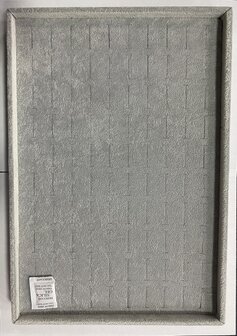 Display grey fluweel for 100 rings 24x35 cm
