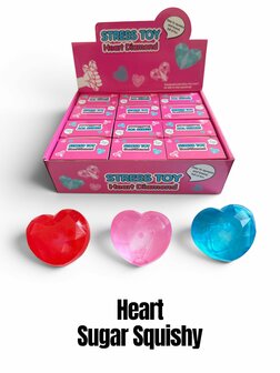 12 stuks Sugar heart squishy