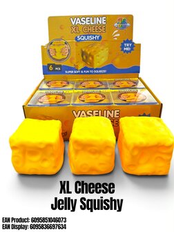 6 stuks Squishy 'vaseline' XL Cheese TB FUN