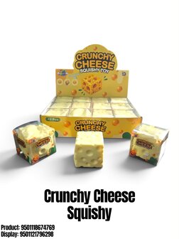 12 stuks Crunchy Cheese Squishy TB Fun