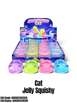 12 stuks Jelly Squishy Cat TB FUN