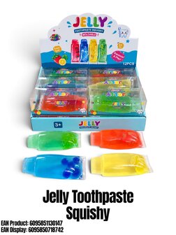 12 stuks Jelly Toothpaste Squishy TB FUN