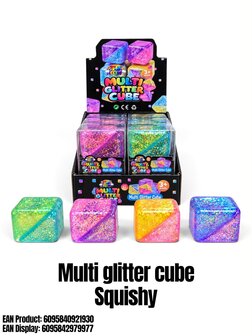 12 stuks TB Multi Glitter Cube Sugar