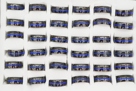 36 RVS Ringen - Blauw &amp; Zwart