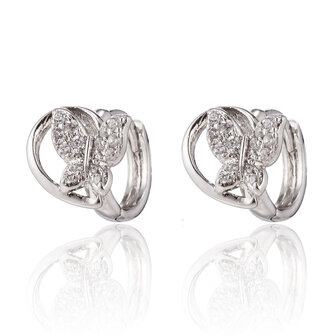 XUPING Stainless Steel Earrings With Zirconia Heart