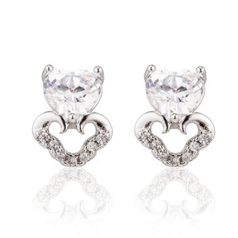 XUPING Stainless Steel Earrings With Zirconia