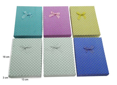 6 stuks Verpakkings doosjes ketting 18x13x3 cm