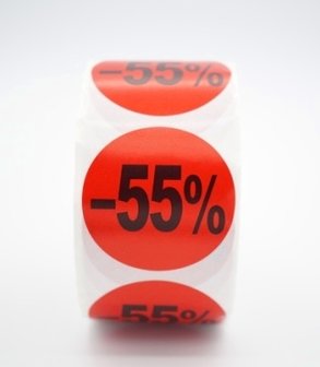 Prijs/Korting -55% stickers 500 stk