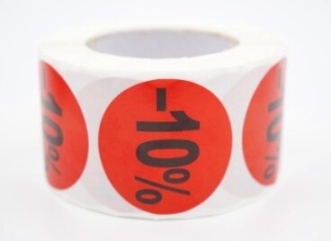 Prijs/Korting -10% stickers 500 stk