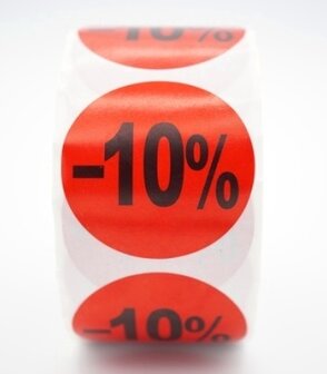 Prijs/Korting -10% stickers 500 stk