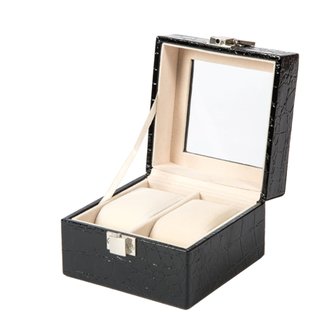  Luxury Leather Watch Display 2 Box
