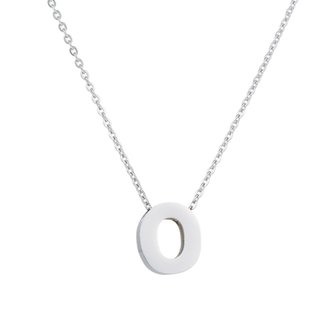 STAINLESS STEEL LETTER O NECKLACE