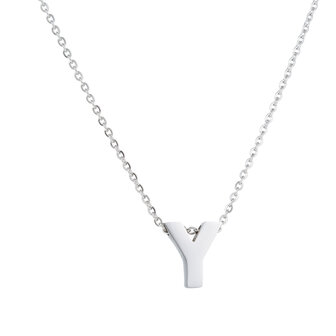 STAINLESS STEEL LETTER Y NECKLACE - Color Zilver
