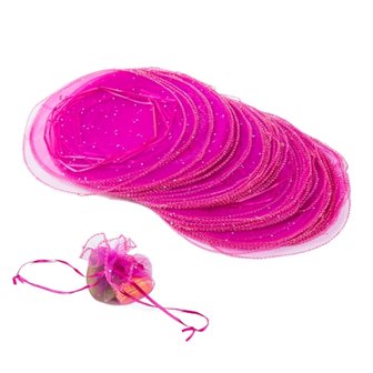 Organza Pouch 50 Piece Pink 33 cm