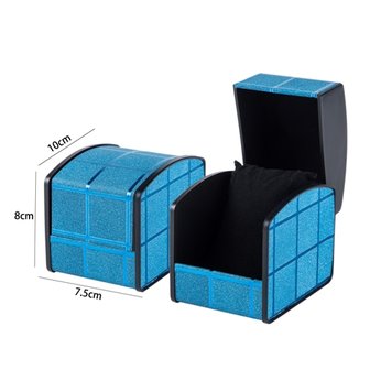 Luxury Black Leather Jewelry box for Bracelet/Watch Blue