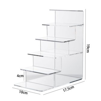 Portemonnee Display 5 Trappen Hoog Transparant