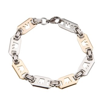 Konings-Armband Roestvrij Staal (Dikke Schakel)
