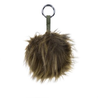 BAG-KEYCHAIN FLUFF BALL GREEN