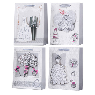  Mix Gift Bags, Pack of 12 pieces. Size: 40x32x12 CM