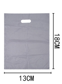 50 Stuks Plastic draagtas met gestanste handgrepen H18cm x B13cm 