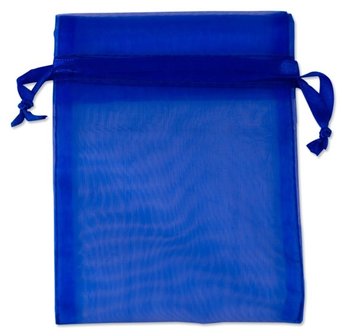  Organza bags cobalt blue Color 10x16 cm Pack of 50 pieces