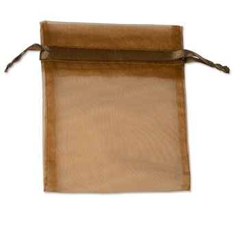  Organza bags Brown Color 10x16 cm Pack of 50 pieces
