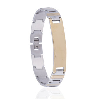 RVS ARMBAND STAINLESS STEEL Kleur Zilver &amp; Goud