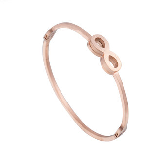 ARMBAND STAINLESS STEEL Kleur Ros&eacute; Goud Inifnity