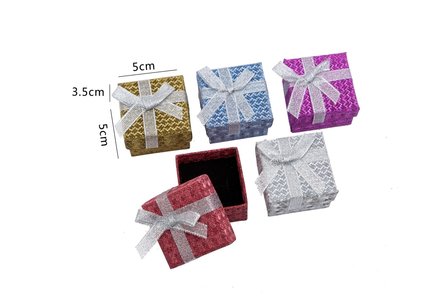 24 stuks Verpakkings doosjes ring 5x5x3.5 cm