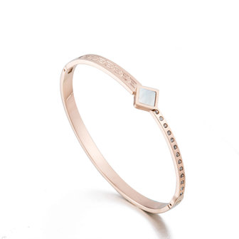 ARMBAND STAINLESS STEEL Kleur Ros&eacute; Goud