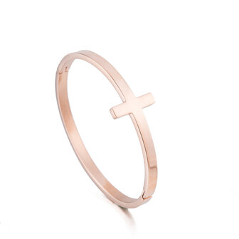 ARMBAND STAINLESS STEEL Kleur Ros&eacute; Goud