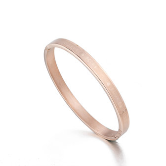 ARMBAND STAINLESS STEEL Kleur  Ros&eacute; Goud