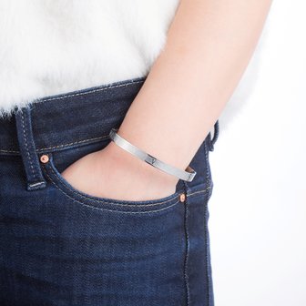 ARMBAND STAINLESS STEEL Kleur Zilver