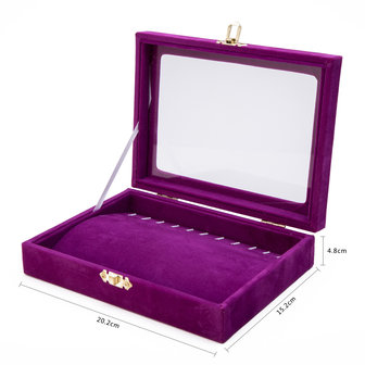  Bracelets Display suitcase Velvet Purple color