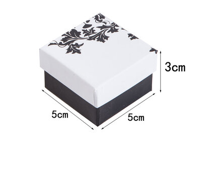  24 pieces Packaging boxes ring 5x5x3 cm