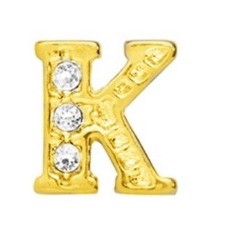 10 Pieces Floating Charm letter K