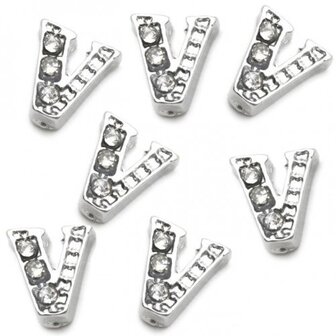 10 pieces Floating Charm letter V