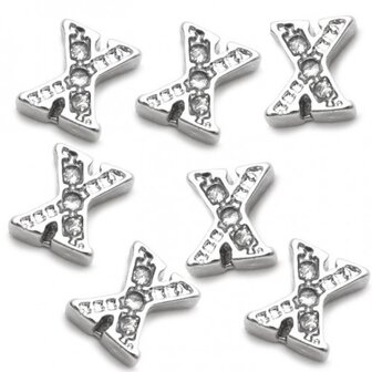 10 Stuks Floating Charm letter X