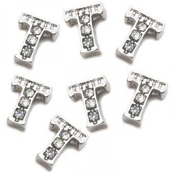 10 Stuks Floating Charm letter T