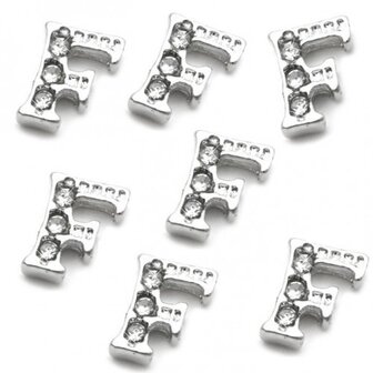 10 Stuks Floating Charm letter F