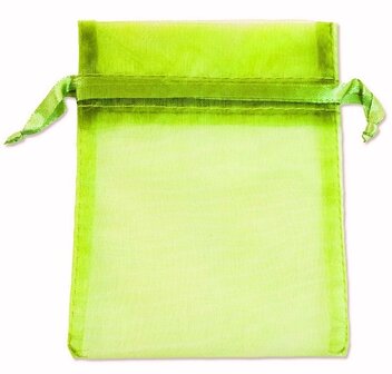 Organza zakjes Fluo Groen 18x15 cm Pak van 100 Stuks