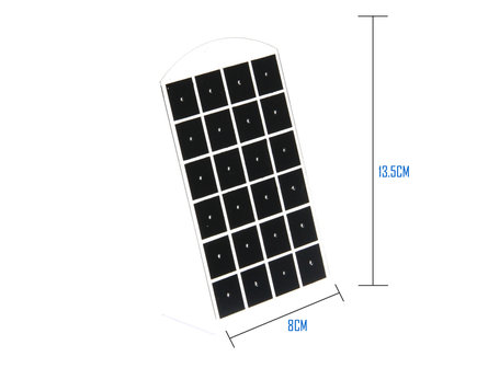 Oorbellen Display Voor 12 Paar. Pak Van 20 stuks 8x13.5 cm