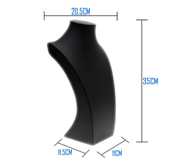  Display Neck Leather look Black 35 cm high