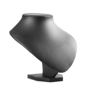 Display Hals Lederlook Zwart 18 cm hoog