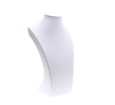  Display Neck Leather look white 35 cm high